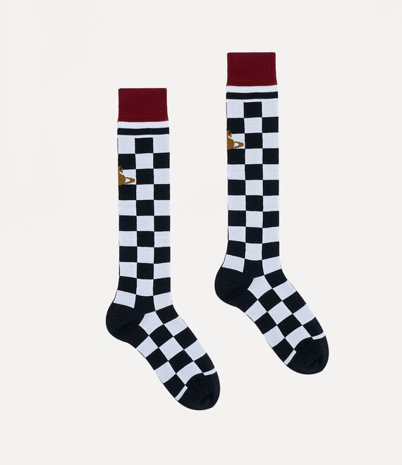 Vivienne Westwood Check Socks in BLACK